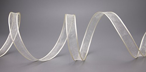 finemark 3 m x 15 mm Dekoband Chiffon Creme Ivory Geschenkband Schleifenband transparent Organza mit formstabilen Kanten Premium Qualität Hochzeit Geburtstag Chiffonband einfarbig finemark 3 m x 15 mm Dekoband Chiffon Creme Ivory Geschenkband Schleifenband transparent Organza mit formstabilen Kanten Premium Qualität Hochzeit Geburtstag Chiffonband einfarbig von finemark