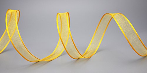 3 m x 15 mm Dekoband CHIFFON GELB Geschenkband Schleifenband transparent Organza mit formstabilen Kanten Premium Qualität Hochzeit Geburtstag Chiffonband einfarbig 3 m x 15 mm Dekoband CHIFFON GELB Geschenkband Schleifenband transparent Organza mit formstabilen Kanten Premium Qualität Hochzeit Geburtstag Chiffonband einfarbig von finemark