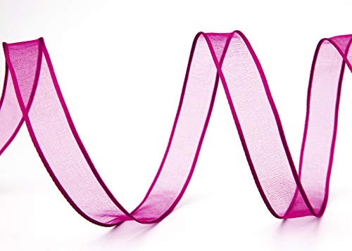 3 m x 15 mm Dekoband CHIFFON PINK Geschenkband Schleifenband transparent Organza mit formstabilen Kanten Premium Qualität Hochzeit Geburtstag Chiffonband einfarbig 3 m x 15 mm Dekoband CHIFFON PINK Geschenkband Schleifenband transparent Organza mit formstabilen Kanten Premium Qualität Hochzeit Geburtstag Chiffonband einfarbig von finemark