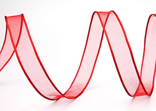 finemark 3 m x 15 mm Dekoband Chiffon ROT Geschenkband Schleifenband transparent Organza mit formstabilen Kanten Premium Qualität Hochzeit Geburtstag Chiffonband einfarbig finemark 3 m x 15 mm Dekoband Chiffon ROT Geschenkband Schleifenband transparent Organza mit formstabilen Kanten Premium Qualität Hochzeit Geburtstag Chiffonband einfarbig von finemark