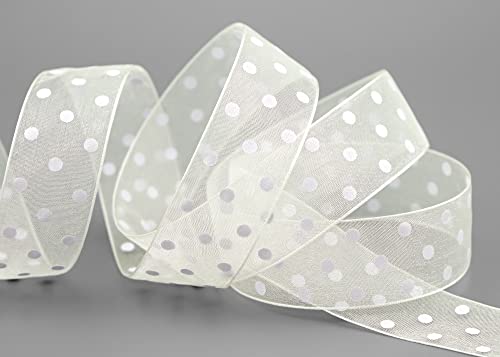 finemark 3 m x 25 mm Dekoband Chiffon Punkte Creme Ivory mit formstabilen Kanten Geschenkband Schleifenband transparent Organza Hochzeit Geburtstag Chiffonband Ostern Kinder Dots Gepunktet finemark 3 m x 25 mm Dekoband Chiffon Punkte Creme Ivory mit formstabilen Kanten Geschenkband Schleifenband transparent Organza Hochzeit Geburtstag Chiffonband Ostern Kinder Dots Gepunktet von finemark