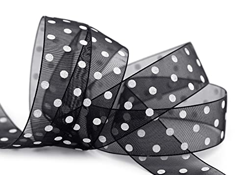 finemark 3 m x 25 mm Dekoband Chiffon Punkte SCHWARZ mit formstabilen Kanten Geschenkband Schleifenband transparent Organza Hochzeit Geburtstag Chiffonband Ostern Kinder Dots Gepunktet finemark 3 m x 25 mm Dekoband Chiffon Punkte SCHWARZ mit formstabilen Kanten Geschenkband Schleifenband transparent Organza Hochzeit Geburtstag Chiffonband Ostern Kinder Dots Gepunktet von finemark