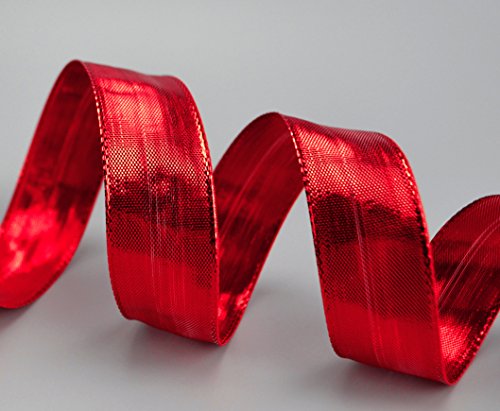 3 m x 25 mm Dekoband GLOSSY ROT Glanzband metallic Schleifenband mit Draht glänzend Geschenkband Weihnachten Drahtkantenband 3 m x 25 mm Dekoband GLOSSY ROT Glanzband metallic Schleifenband mit Draht glänzend Geschenkband Weihnachten Drahtkantenband von finemark
