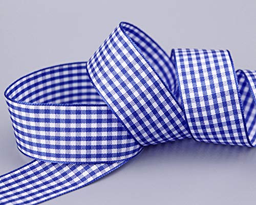 3 m x 25 mm Dekoband KARO Klassik BLAU Schleifenband kariert Geschenkband ohne Draht zum dekorieren nähen 3 m x 25 mm Dekoband KARO Klassik BLAU Schleifenband kariert Geschenkband ohne Draht zum dekorieren nähen von finemark
