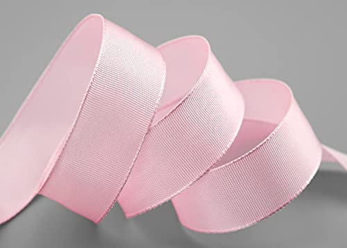 finemark 3 m x 25 mm Drahtkantenband Leo Hellrosa Rosa (220) Dekoband mit Drahtkanten einfarbig Geschenkband Stoffband Schleifenband Visco Draht aus nachwachsenden Rohstoffen biologisch abbaubar von finemark