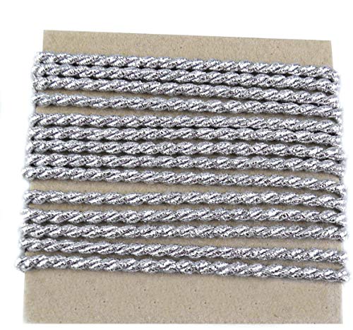 finemark 3 m x 4 mm Drehkordel Silber Kordelband Glitzerkordel Geschenkband Weihnachten Weihnachtskordel Schnur Lurexkordel ohne Draht zweifarbig Glanz glänzender Kordel finemark 3 m x 4 mm Drehkordel Silber Kordelband Glitzerkordel Geschenkband Weihnachten Weihnachtskordel Schnur Lurexkordel ohne Draht zweifarbig Glanz glänzender Kordel von finemark