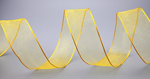 finemark 3 m x 40 mm Dekoband Chiffon GELB Geschenkband Schleifenband transparent Organza mit formstabilen Kanten Premium Qualität Hochzeit Geburtstag Chiffonband einfarbig finemark 3 m x 40 mm Dekoband Chiffon GELB Geschenkband Schleifenband transparent Organza mit formstabilen Kanten Premium Qualität Hochzeit Geburtstag Chiffonband einfarbig von finemark