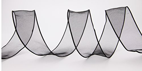 3 m x 40 mm Dekoband CHIFFON SCHWARZ Geschenkband Schleifenband transparent Organza mit formstabilen Kanten Premium Qualität Hochzeit Geburtstag Chiffonband einfarbig 3 m x 40 mm Dekoband CHIFFON SCHWARZ Geschenkband Schleifenband transparent Organza mit formstabilen Kanten Premium Qualität Hochzeit Geburtstag Chiffonband einfarbig von finemark