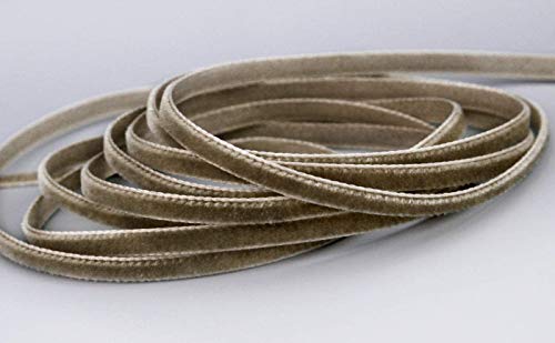 finemark 3 m x 7 mm Samtband BRAUN (525 Brown) Dekoband Velour einseitig Samt festkantig Velvet Ribbon zum nähen dekorieren von finemark