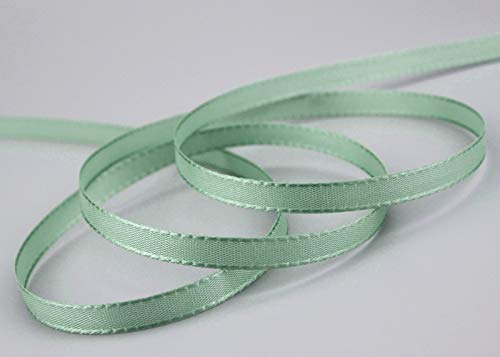 finemark 3 m x 8 mm TAFTBAND ALTGRÜN Patinagrün Grün Dekoband Geschenkband Stoffband Tischdeko Hochzeit Ostern Schleifenband Visco TAFT Kartengestaltung Basteln von finemark