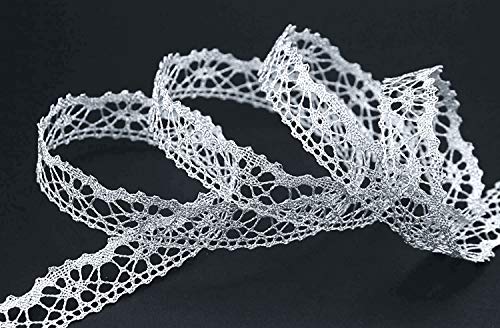 finemark 5 m x 15 mm Spitzenband Venezia Silber Spitzenborte Spitze Häkelspitze Lurexspitze metallic Dekoband Geschenkbank finemark 5 m x 15 mm Spitzenband Venezia Silber Spitzenborte Spitze Häkelspitze Lurexspitze metallic Dekoband Geschenkbank von finemark