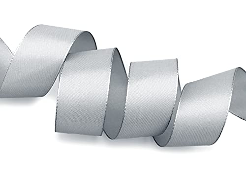finemark 50 m x 40 mm TAFTBAND HELLGRAU Grau Dekoband Geschenkband Stoffband Tischdeko Hochzeit Ostern Schleifenband Visco TAFT Kartengestaltung Basteln von finemark