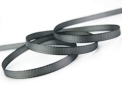 finemark 50 m x 8 mm TAFTBAND ANTHRAZIT Grau Dekoband Geschenkband Stoffband Tischdeko Hochzeit Ostern Schleifenband Visco TAFT Kartengestaltung Basteln von finemark