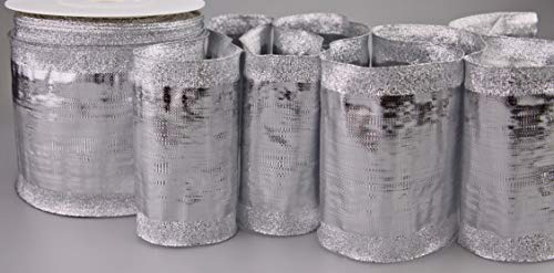finemark Dekoband Glamour Silber 25 m x 10 cm Geschenkband Tischband glänzend Weihnachten Advent Dekoration Glitzer Tischläufer Schleifenband mit Draht Drahtkantenband metallic Hochzeit Geburtstag finemark Dekoband Glamour Silber 25 m x 10 cm Geschenkband Tischband glänzend Weihnachten Advent Dekoration Glitzer Tischläufer Schleifenband mit Draht Drahtkantenband metallic Hochzeit Geburtstag von finemark