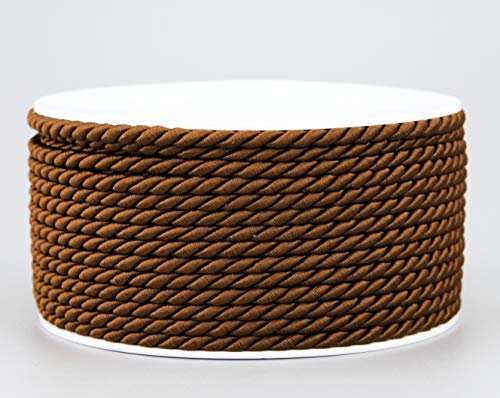 25 m x 4 mm Kordel BRAUN Rolle Deko Drehkordel mit Glanz Schnur gedreht Kordelband ohne Draht zum Dekorieren Basteln Annähen Dekokordel 25 m x 4 mm Kordel BRAUN Rolle Deko Drehkordel mit Glanz Schnur gedreht Kordelband ohne Draht zum Dekorieren Basteln Annähen Dekokordel von finemark