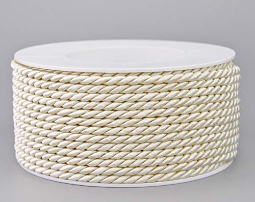 25 m x 4 mm Kordel CREME Ivory Rolle Deko Drehkordel mit Glanz Schnur gedreht Kordelband ohne Draht zum Dekorieren Basteln Annähen Dekokordel 25 m x 4 mm Kordel CREME Ivory Rolle Deko Drehkordel mit Glanz Schnur gedreht Kordelband ohne Draht zum Dekorieren Basteln Annähen Dekokordel von finemark
