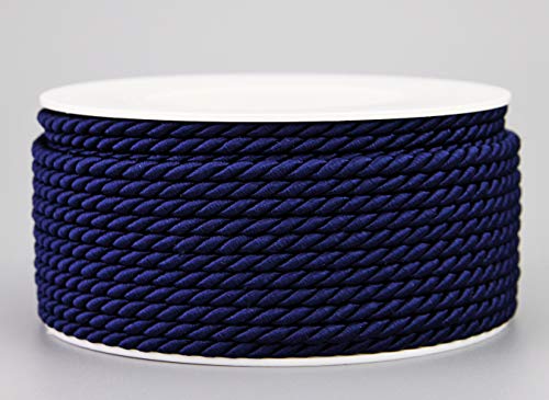 25 m x 4 mm Kordel DUNKELBLAU Rolle Deko Drehkordel mit Glanz Blau Schnur gedreht Kordelband ohne Draht zum Dekorieren Basteln Annähen Dekokordel 25 m x 4 mm Kordel DUNKELBLAU Rolle Deko Drehkordel mit Glanz Blau Schnur gedreht Kordelband ohne Draht zum Dekorieren Basteln Annähen Dekokordel von finemark