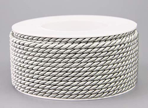25 m x 4 mm Kordel GRAU/SILBER Rolle Deko Drehkordel mit Glanz Schnur gedreht Kordelband ohne Draht zum Dekorieren Basteln Annähen Dekokordel 25 m x 4 mm Kordel GRAU/SILBER Rolle Deko Drehkordel mit Glanz Schnur gedreht Kordelband ohne Draht zum Dekorieren Basteln Annähen Dekokordel von finemark
