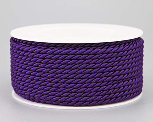 25 m x 4 mm Kordel LILA Rolle Deko Drehkordel mit Glanz Schnur gedreht Violett Kordelband ohne Draht zum Dekorieren Basteln Annähen Dekokordel 25 m x 4 mm Kordel LILA Rolle Deko Drehkordel mit Glanz Schnur gedreht Violett Kordelband ohne Draht zum Dekorieren Basteln Annähen Dekokordel von finemark