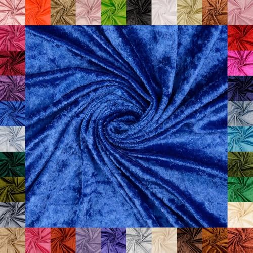 fingsi Mats Pannesamt Stoff – Coupon – edler glänzender Stretch Stoff – 145 cm breit – Dekostoff – Kostüme – Bühne – Vorhänge – Bekleidung – Möbel (10. Royalblau 2,0m) von fingsi