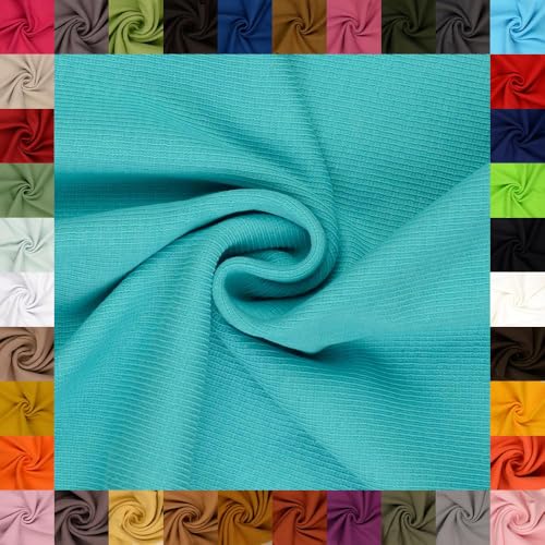 fingsi Stoffe Linus Bündchenstoff Grobstrick Schlauchware Coupon Uni - 27cm Schlauchbreite - 95% Baumwolle, 5% Elasthan (24. Mint 1,0m) von fingsi