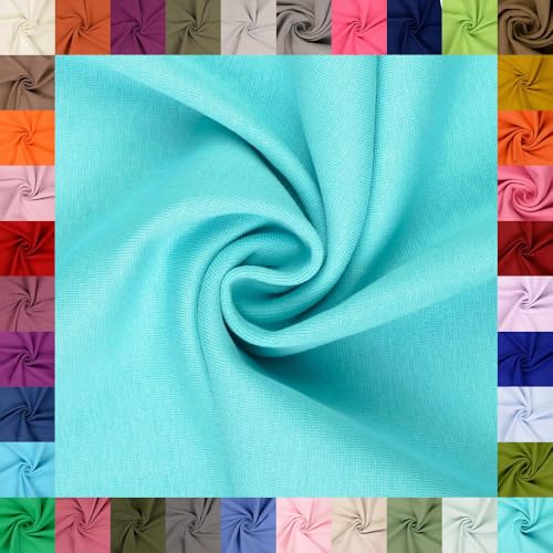 fingsi Stoffe Mira Bündchenstoff Feinstrick Schlauchware Coupon Uni - 34cm Schlauchbreite - 95% Baumwolle, 5% Elasthan (24. Mint 0,5m) von fingsi