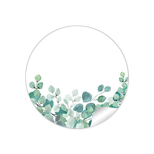 24 STICKER Freitextfeld Etiketten zum selber beschriften als Namensschild für ihre Tischdekoration EUKALYPTUS ZWEIGE GRÜN MINT WEIß, 4 cm, rund, matt 24 STICKER Freitextfeld Etiketten zum selber beschriften als Namensschild für ihre Tischdekoration EUKALYPTUS ZWEIGE GRÜN MINT WEIß, 4 cm, rund, matt von fioniony