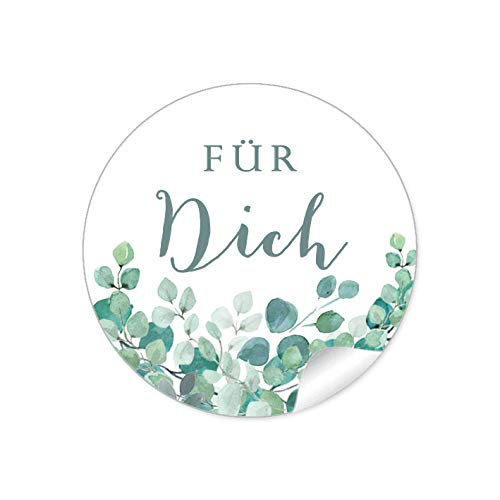 24 STICKER Für Dich Etiketten für ihr Gastgeschenk EUKALYPTUS ZWEIGE GRÜN MINT WEIß als Danksagung für Geschenktüten oder Briefe Geschenke zur Hochzeit Geburtstag Taufe, 4 cm, rund, matt 24 STICKER Für Dich Etiketten für ihr Gastgeschenk EUKALYPTUS ZWEIGE GRÜN MINT WEIß als Danksagung für Geschenktüten oder Briefe Geschenke zur Hochzeit Geburtstag Taufe, 4 cm, rund, matt von fioniony