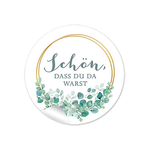 24 STICKER Schön, dass du da warst Etiketten als Gastgeschenk mit Zweig in Goldgelb kein Echtgold als Danksagung für Gläser oder Briefe zur Hochzeit Geburtstag Taufe, 4 cm, rund, matt 24 STICKER Schön, dass du da warst Etiketten als Gastgeschenk mit Zweig in Goldgelb kein Echtgold als Danksagung für Gläser oder Briefe zur Hochzeit Geburtstag Taufe, 4 cm, rund, matt von fioniony