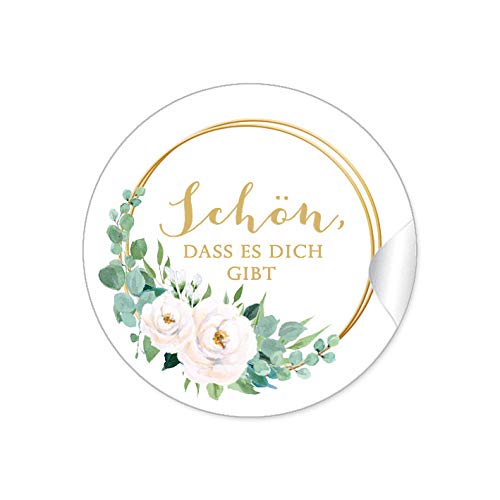 24 STICKER Schön, dass es dich gibt Etiketten als Danksagung mit weißen Rosen und Ringe in Goldgelb kein Echtgold als Siegel für Briefumschläge Anhänger oder Briefe zur Hochzeit Geburtstag Taufe 24 STICKER Schön, dass es dich gibt Etiketten als Danksagung mit weißen Rosen und Ringe in Goldgelb kein Echtgold als Siegel für Briefumschläge Anhänger oder Briefe zur Hochzeit Geburtstag Taufe von fioniony