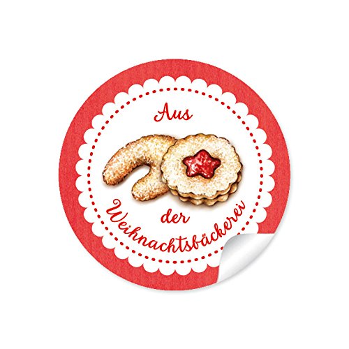 24 STICKER: "Aus der Weihnachtsbäckerei" 24 Edle Etiketten im "Retro-Vintage-Style" Weihnachtsplätzchen • für selbst gemachte Kekse zu Weihnachten • Aufkleber im Format 4 cm, rund, matt in Rot 24 STICKER: "Aus der Weihnachtsbäckerei" 24 Edle Etiketten im "Retro-Vintage-Style" Weihnachtsplätzchen • für selbst gemachte Kekse zu Weihnachten • Aufkleber im Format 4 cm, rund, matt in Rot von fioniony