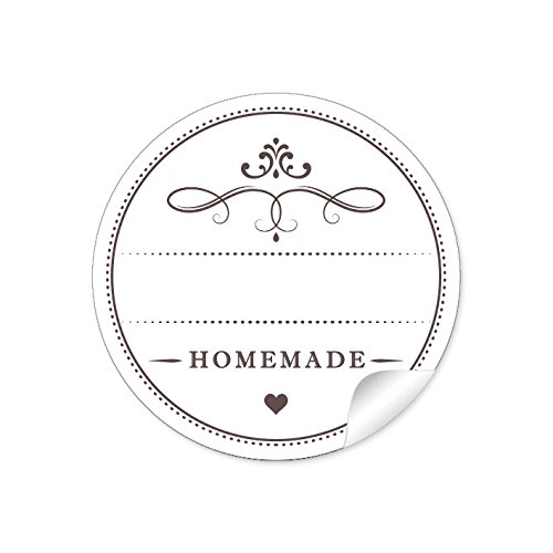 24 STICKER: Universal Aufkleber in Weiß mit Herz und Ornamente "HOMEMADE" mit Freitextfeld, Gastgeschenk, Gewürzdosen, Glasflaschen, Gewürzgläser u.v.m. • Papieraufkleber: 4 cm, rund, matt 24 STICKER: Universal Aufkleber in Weiß mit Herz und Ornamente "HOMEMADE" mit Freitextfeld, Gastgeschenk, Gewürzdosen, Glasflaschen, Gewürzgläser u.v.m. • Papieraufkleber: 4 cm, rund, matt von fioniony