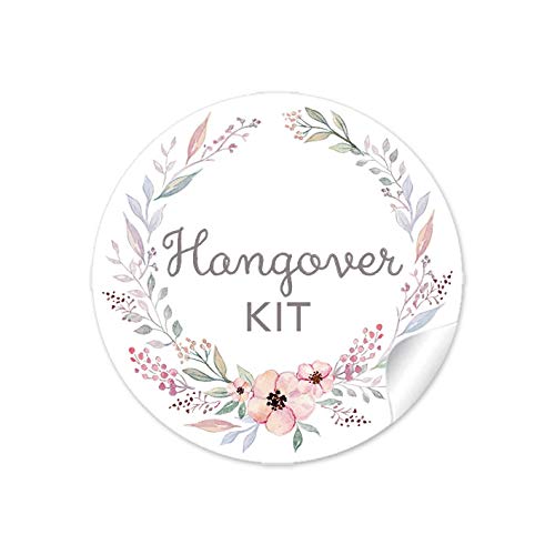 48 STICKER: Hangover KIT Etiketten mit Blüten in PASTELLFARBEN • Für Gastgeschenke zur Hochzeit für den Tag danach • Hochzeit Survival Kit Hochzeitsparty Party Geburtstag • 4 cm, rund, matt 48 STICKER: Hangover KIT Etiketten mit Blüten in PASTELLFARBEN • Für Gastgeschenke zur Hochzeit für den Tag danach • Hochzeit Survival Kit Hochzeitsparty Party Geburtstag • 4 cm, rund, matt von fioniony