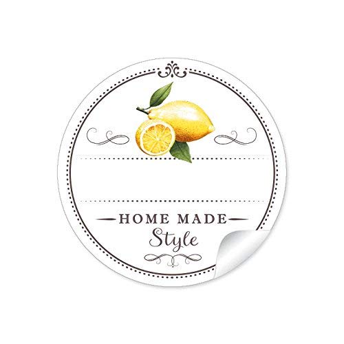 48 STICKER: "Home Made Style " im "Retro-Vintage-Style" mit liebevoll illustrierten Zitronen • Papieraufkleber 4 cm, rund, matt für selbst gemachte Orangenlimonade für Kindergeburtstag 48 STICKER: "Home Made Style " im "Retro-Vintage-Style" mit liebevoll illustrierten Zitronen • Papieraufkleber 4 cm, rund, matt für selbst gemachte Orangenlimonade für Kindergeburtstag von fioniony