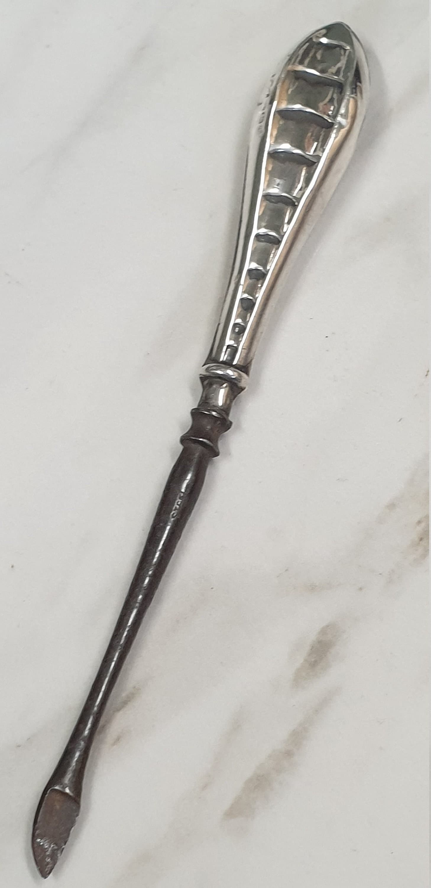 Antikes Birmingham Silber Griff Maniküre Werkzeug von fisfinds