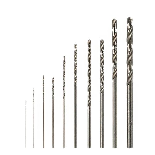 Fivekim 10 Stück HSS Hochgeschwindigkeits-Bohrer aus Stahl, weiß, Spiralbohrer, Set für Drehwerkzeug, silberfarben Fivekim 10 Stück HSS Hochgeschwindigkeits-Bohrer aus Stahl, weiß, Spiralbohrer, Set für Drehwerkzeug, silberfarben von fivekim
