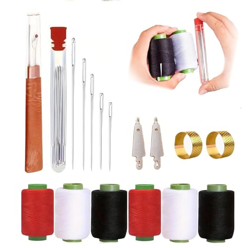 37PCS NäHwerkzeug-Set Tragbar und Multifunktional NäHkäStchen, Reise Essentials Kleines NäHset, NäHzubehöR FüR AnfäNger und Profis (1PC) von fjaldjfu