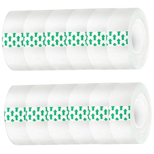 12 -pcs Clear Tape 82ft Langes Bopp -Klebeband mit 0, 7 '' Breite Starker Haftung Transparenter Spender -Nachfüllrollen mit ausgezeichneter Haltekraft für Dichtung und Beschriftung, Schutzclear 12 -pcs Clear Tape 82ft Langes Bopp -Klebeband mit 0, 7 '' Breite Starker Haftung Transparenter Spender -Nachfüllrollen mit ausgezeichneter Haltekraft für Dichtung und Beschriftung, Schutzclear von fkngcp