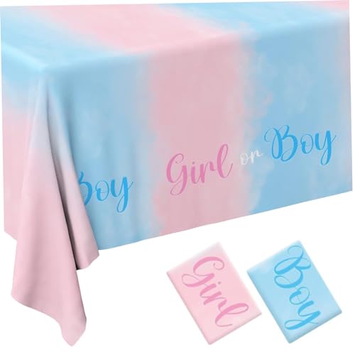 2pcs Geschlecht enthüllen Tischtücher PE wasserdichte Geschlecht Enthüllungstabelle Dekoration Einwegabdeckung für Jungen oder Mädchen Party Hintergrunddekoration 2pcs Geschlecht enthüllen Tischtücher PE wasserdichte Geschlecht Enthüllungstabelle Dekoration Einwegabdeckung für Jungen oder Mädchen Party Hintergrunddekoration von fkngcp