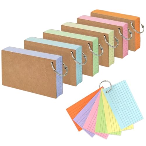 600 Blattfarbenkartenkarten, beherrschte Karteikarten blinkt mit Ring, die auf beiden Seiten von Notecards geregelt wurden. 600 Blattfarbenkartenkarten, beherrschte Karteikarten blinkt mit Ring, die auf beiden Seiten von Notecards geregelt wurden. von fkngcp
