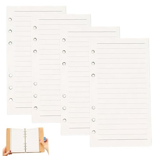 A6 Nachfüllpapier, 4 Pack 45 Blätter A6 Binder Papier, 6 Löcher aus lockerem Blatt, glatte Schreibplaner Einsätze für Journal Notebook Tagebuch DIY -Projekte A6 Nachfüllpapier, 4 Pack 45 Blätter A6 Binder Papier, 6 Löcher aus lockerem Blatt, glatte Schreibplaner Einsätze für Journal Notebook Tagebuch DIY -Projekte von fkngcp