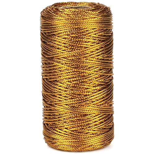 Goldene Schnurschnur, 1, 5 mm Dicke goldene String -Weihnachtskabel für die Dekoration, 100 m Länge 1 Goldene Schnurschnur, 1, 5 mm Dicke goldene String -Weihnachtskabel für die Dekoration, 100 m Länge 1 von fkngcp
