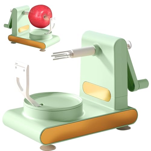 Obstschäler, Birnenschäler, Multi -Obst -Maschine, Rotary Potato Corer, Peeling Machine sicher und schnell schälen Mango -Zitrone, Pfirsich, Orange, Hellgrün von fkngcp