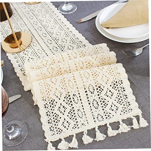 Tisch Runner Rechteckiger Häkeltisch Cover Spitze Makrame Läufer für Country Party Kitchen Restaurant Hochzeitsdekorlace von fkngcp