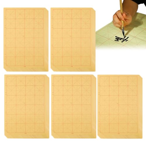 fkngcp 150 Blätter Kalligraphie Set 14.2x9.8x0, 4 Zoll Gitterlayout Kalligraphie Papier mit Tintenabsorption Chinesisches Papier für Praxis und Kunst fkngcp 150 Blätter Kalligraphie Set 14.2x9.8x0, 4 Zoll Gitterlayout Kalligraphie Papier mit Tintenabsorption Chinesisches Papier für Praxis und Kunst von fkngcp