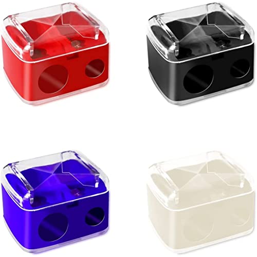 fkngcp 4 PCs Make -up -Bleistiftschärfer, Dual -Löcher Eyeliner -Spitzer mit abdeckter Kosmetikstift für Eyeliner Lipliner Bleistift fkngcp 4 PCs Make -up -Bleistiftschärfer, Dual -Löcher Eyeliner -Spitzer mit abdeckter Kosmetikstift für Eyeliner Lipliner Bleistift von fkngcp
