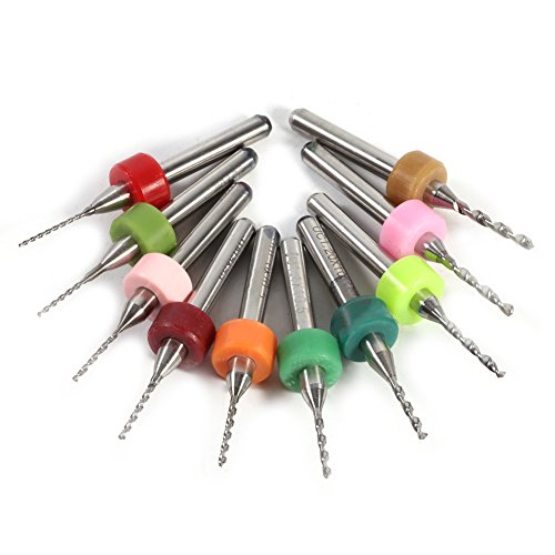 FLEXMAN 10Pcs Micro Bohrerbits, 1,5 Zoll Gemischt 0,6 1,5 mm Zementiertes Carbid Zufallsfarben Shank Spiralflöte CNC Router Bits für CNC Leiterplattenschaltplatine FLEXMAN 10Pcs Micro Bohrerbits, 1,5 Zoll Gemischt 0,6 1,5 mm Zementiertes Carbid Zufallsfarben Shank Spiralflöte CNC Router Bits für CNC Leiterplattenschaltplatine von flexman