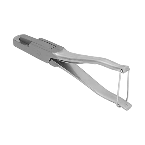 FLEXMAN Ear Tag Zange, Edelstahl U Förmige Ohr Marke Zange, Ergonomisch Griff Ohr Notcher Tier Identifizierung Werkzeug für Landwirtschaft Liche Nutztiere für Schweine Schaf Tiere von flexman