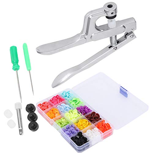 FLEXMAN Plastikschnappschüsse mit Schnappzange, 15 Farben Snap Schnappbalken Kit, Starterverbesserer Poppers Drücken Sie DIY Bolzen, T3 T5 T8 Knopfwerkzeuge für Kleidung, Handtüche FLEXMAN Plastikschnappschüsse mit Schnappzange, 15 Farben Snap Schnappbalken Kit, Starterverbesserer Poppers Drücken Sie DIY Bolzen, T3 T5 T8 Knopfwerkzeuge für Kleidung, Handtüche von flexman