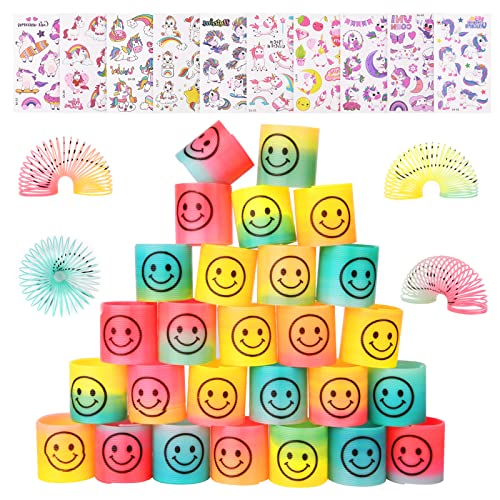 Flintronic Party Mitgebsel, 30 Stück Regenbogen Spielzeug Kindergeburtstag, Regenbogenspirale Springs Spielzeug, Gastgeschenke Kleine Mitbringsel für Kinder von flintronic